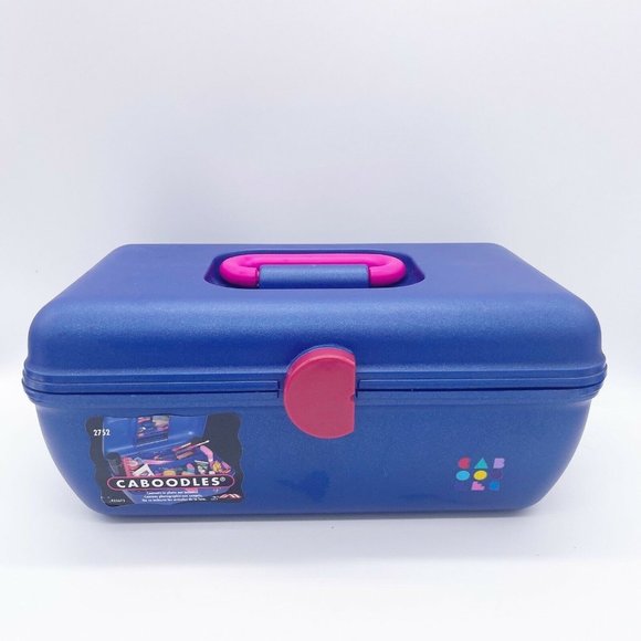 Vintage CABOODLES Makeup Mirror Case #2752 Blue Sp